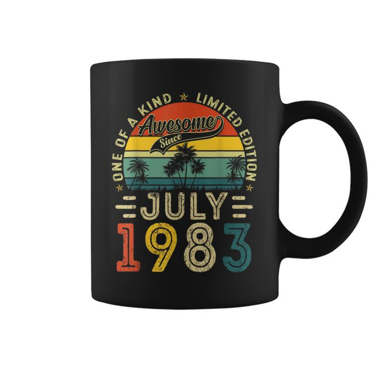 40 Years Old Gift 40Th Birthday Men Awesome Since July 1983 40Th Birthday Funny Gifts Coffee Mug