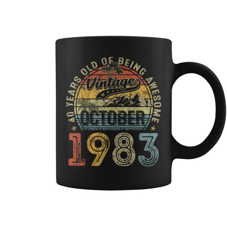 40 Years Old Vintage October 1983 40Th Birthday Coffee Mug