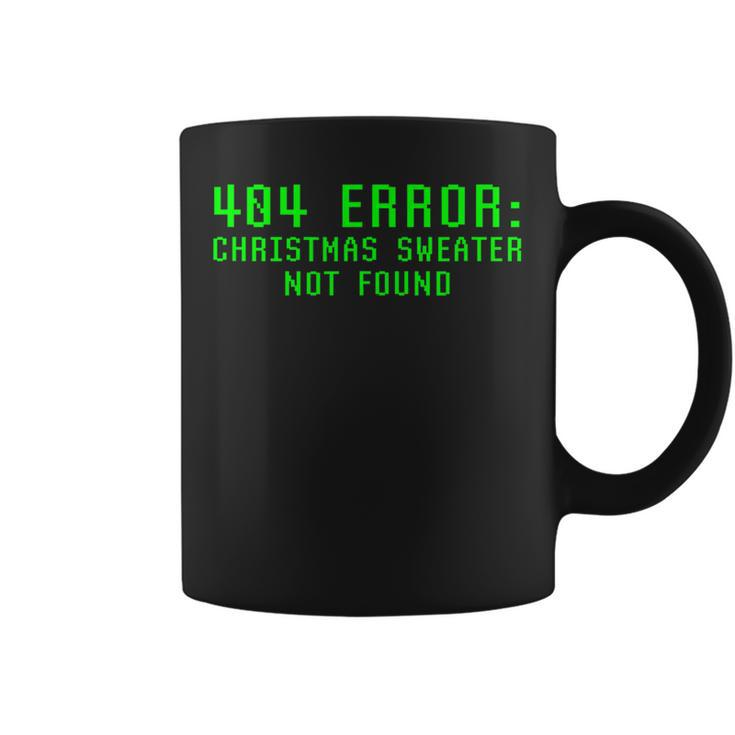 404 Error Christmas Sweater Not Found Geeky Nerdy Ugly Coffee Mug