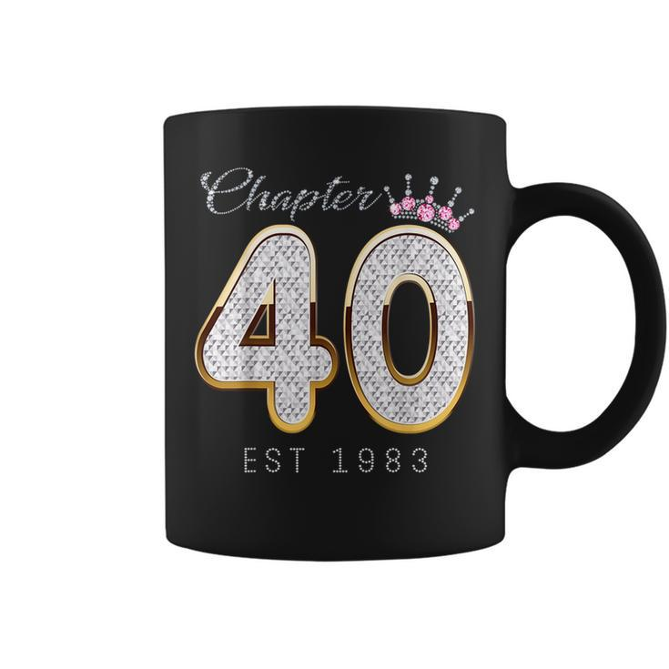 40Th Birthday Decorations Chapter 40 Est 1983 For Coffee Mug
