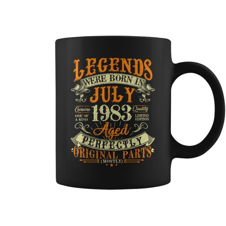 40Th Birthday Gift 40 Years Old Legends Born In July 1983  Coffee Mug