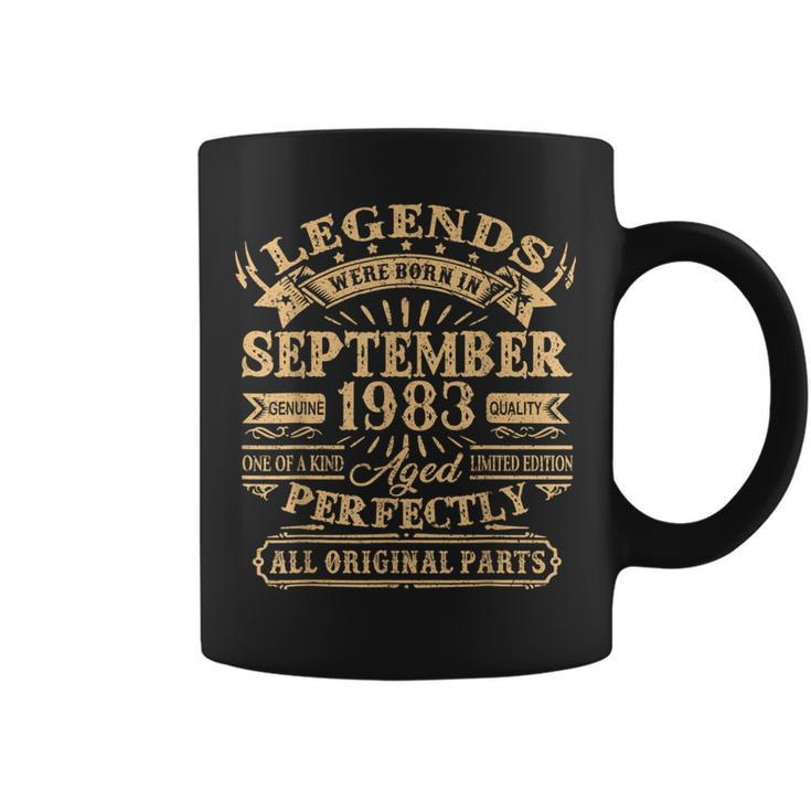 40Th Birthday Decoration Legends Born In September 1983 Coffee Mug