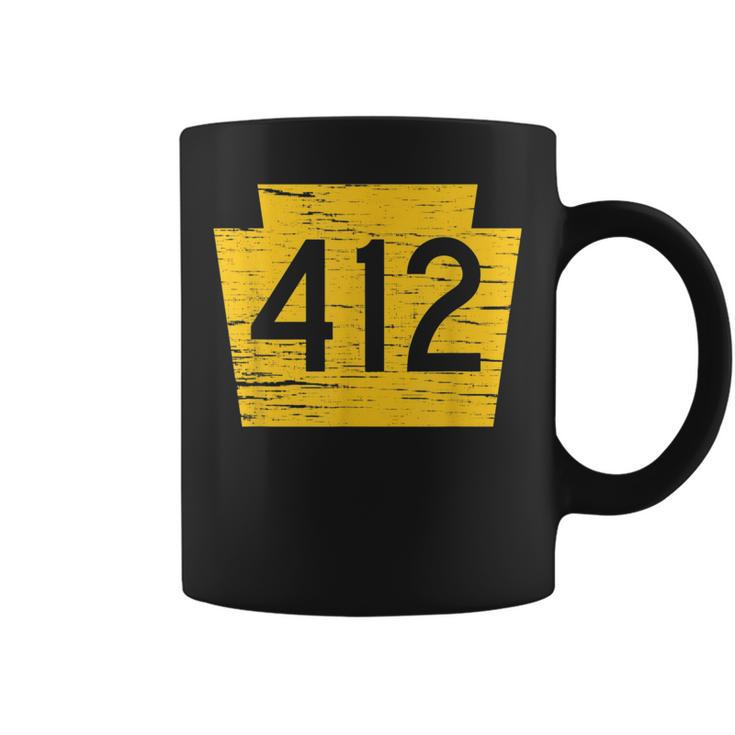 412 Made in Pittsburgh T-Shirt Black and Gold Yinzer Pride 