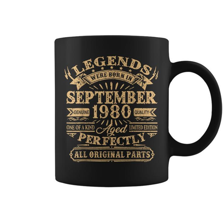 43Rd Birthday Decoration Legends Born In September 1980 Coffee Mug
