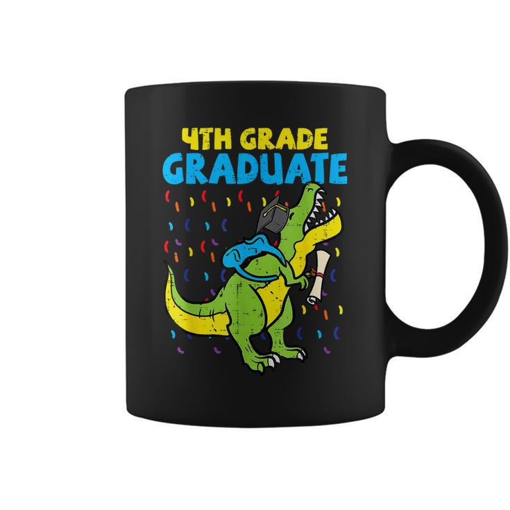 4Th Grade Graduate Dinosaur Trex Fourth Grade Graduation Coffee Mug