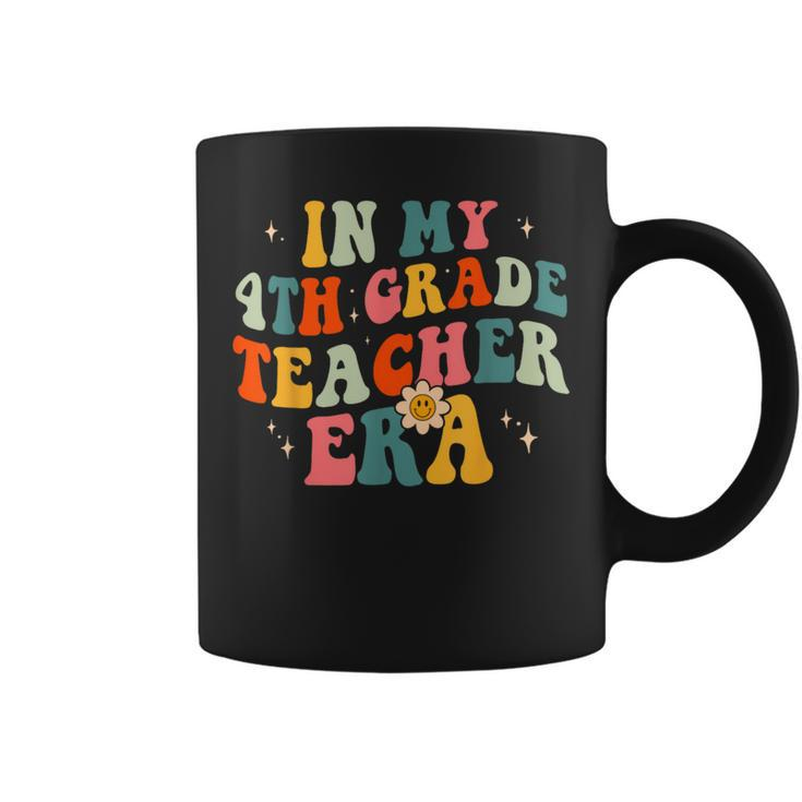In My 4Th Grade Teacher Era Fourth Grade Groovy Retro Coffee Mug