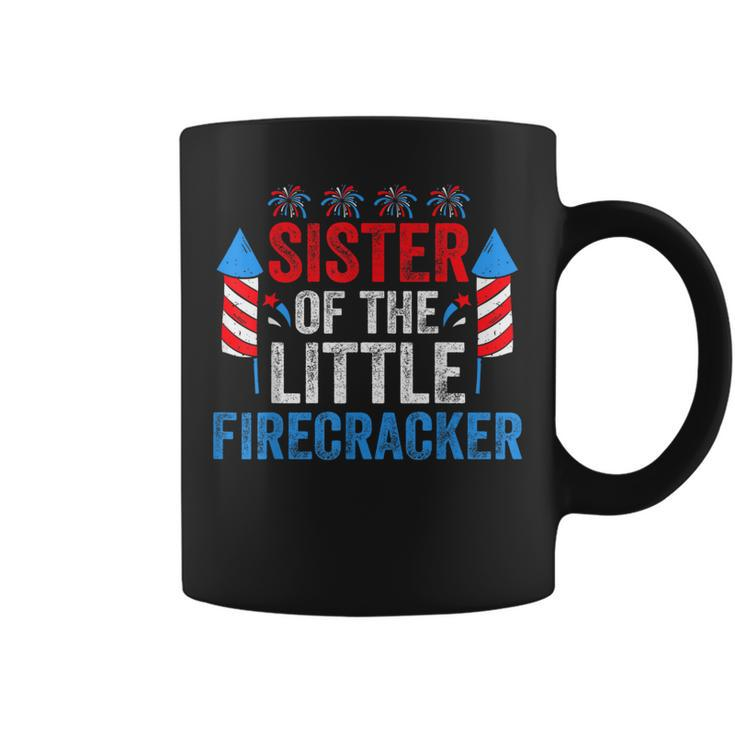 4Th Of July Birthday Sister Of The Little Firecracker Coffee Mug