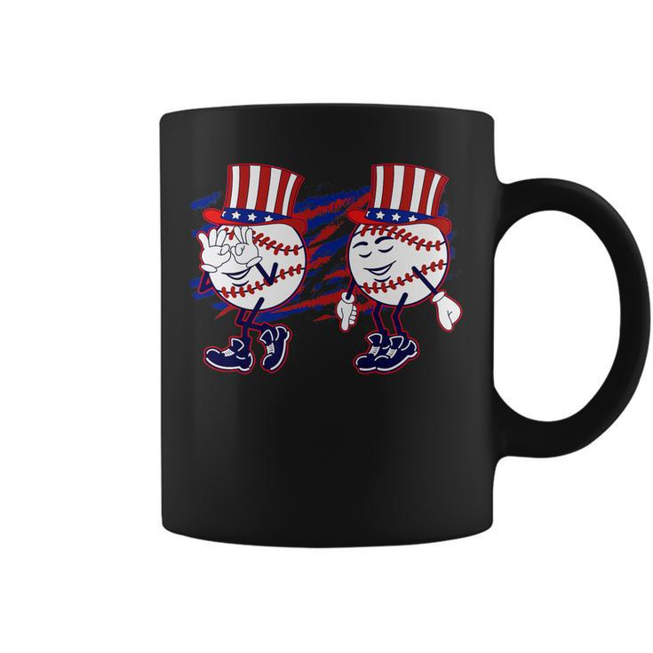 4Th July Funny Baseball Griddy Dance Usa Patriotic Man Coffee Mug