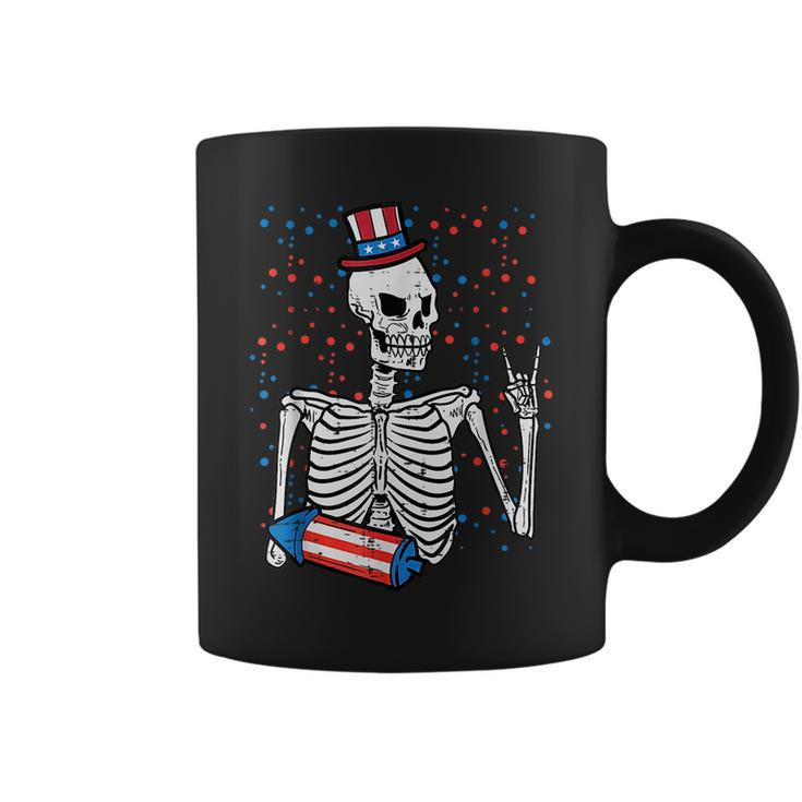 4Th July Rocker Skeleton Patriotic Rock Men Boys Kids N Patriotic Funny Gifts Coffee Mug