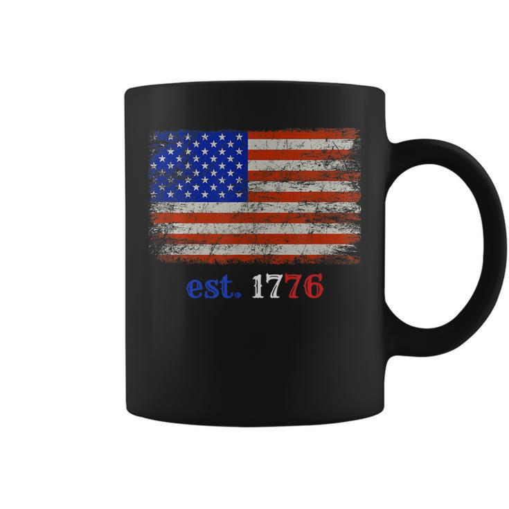 4Th Of July American Flag 1776 Proud Veteran Coffee Mug