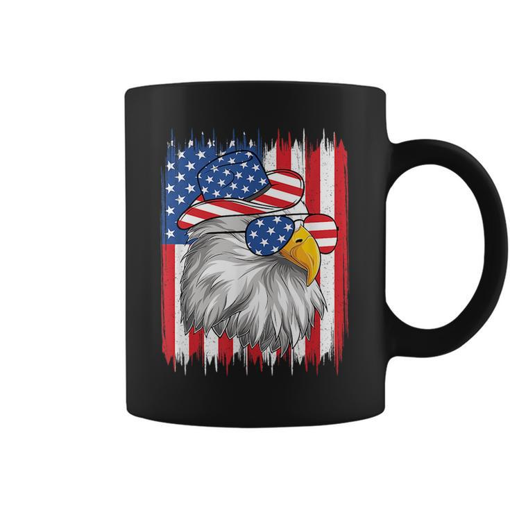 4Th Of July American Flag Usa Funny Cowboy Patriotic Eagle  Coffee Mug