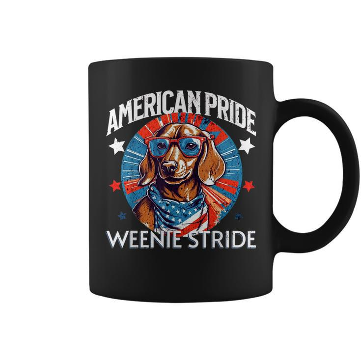 4Th Of July Funny Dachsund Weiner Dog Weenie Usa America  Coffee Mug