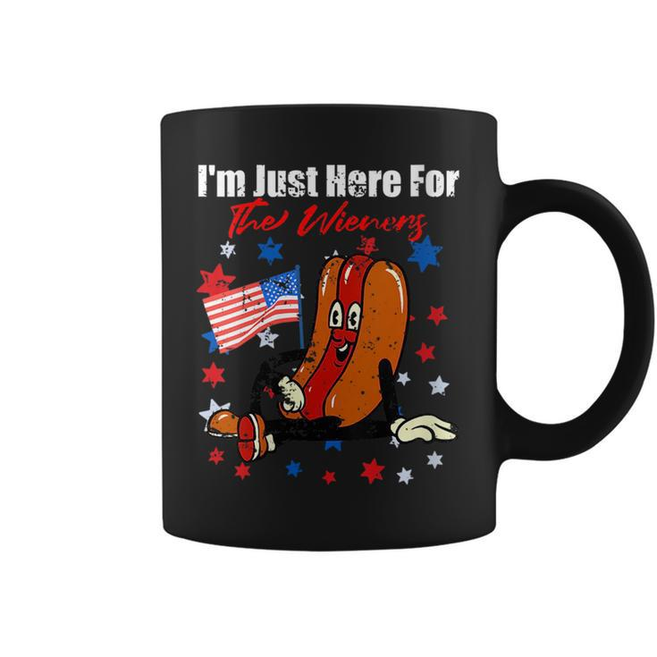 4Th Of July Hot Dog Im Just Here For The Wieners Gift For Womens Coffee Mug