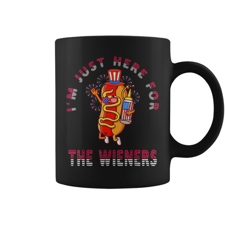 4Th Of July Im Just Here For The Wieners Hot Dogs Funny  Coffee Mug
