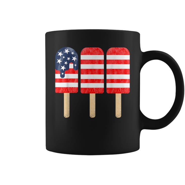 4Th Of July Popsicle American Flag Red White Blue Patriotic Coffee Mug