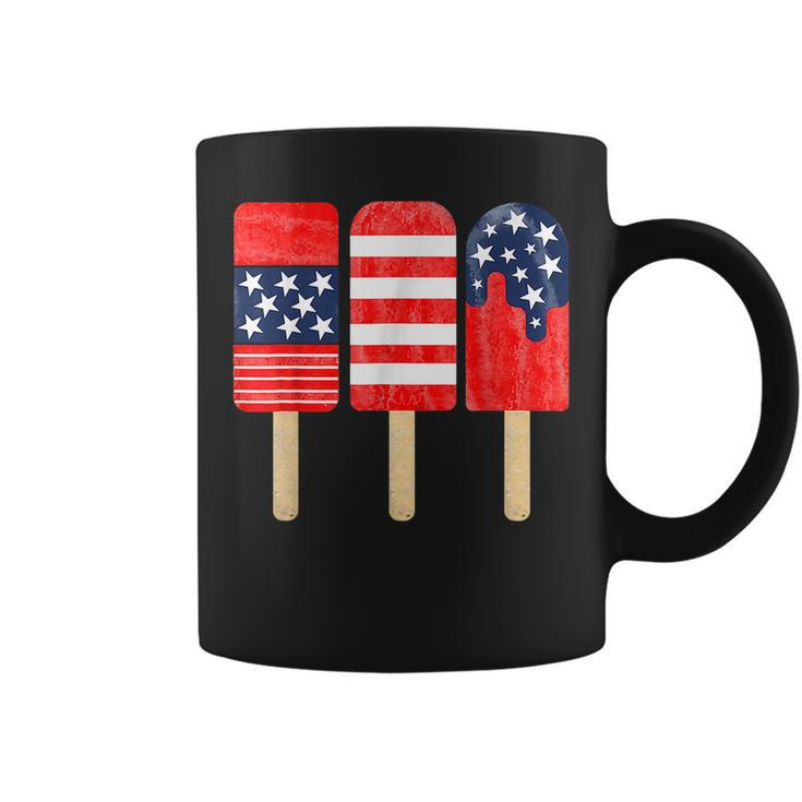 4Th Of July Popsicle Red White Blue American Flag Patriotic  Coffee Mug