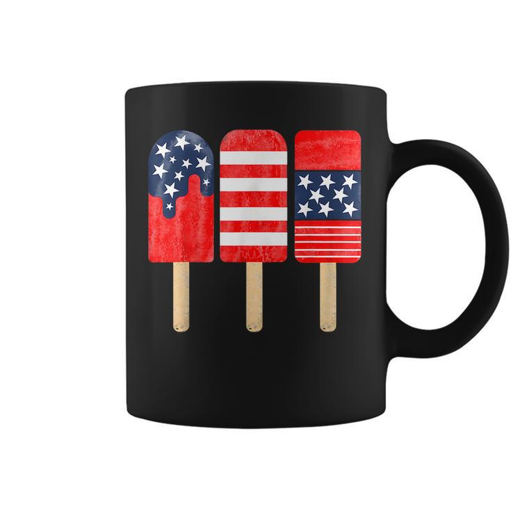 4Th Of July Popsicle Red White Blue American Flag Patriotic Coffee Mug