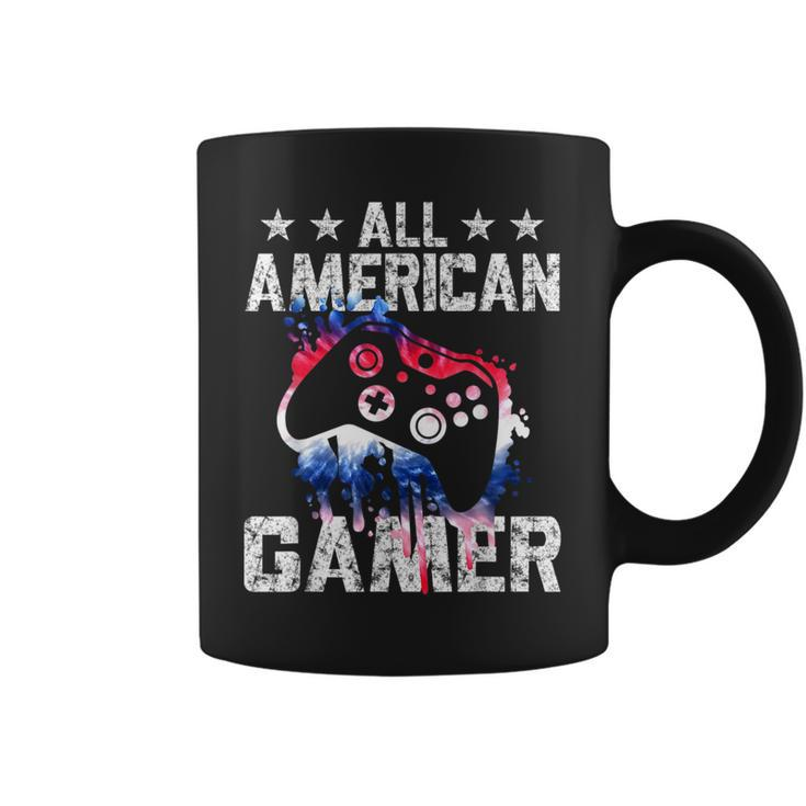 4Th Of July Video Game American Flag All American Gamer Coffee Mug