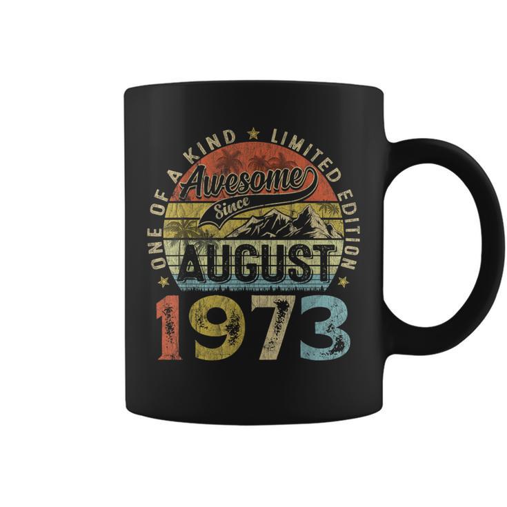 50 Years Old Made In 1973 Vintage August 1973 50Th Birthday  Coffee Mug