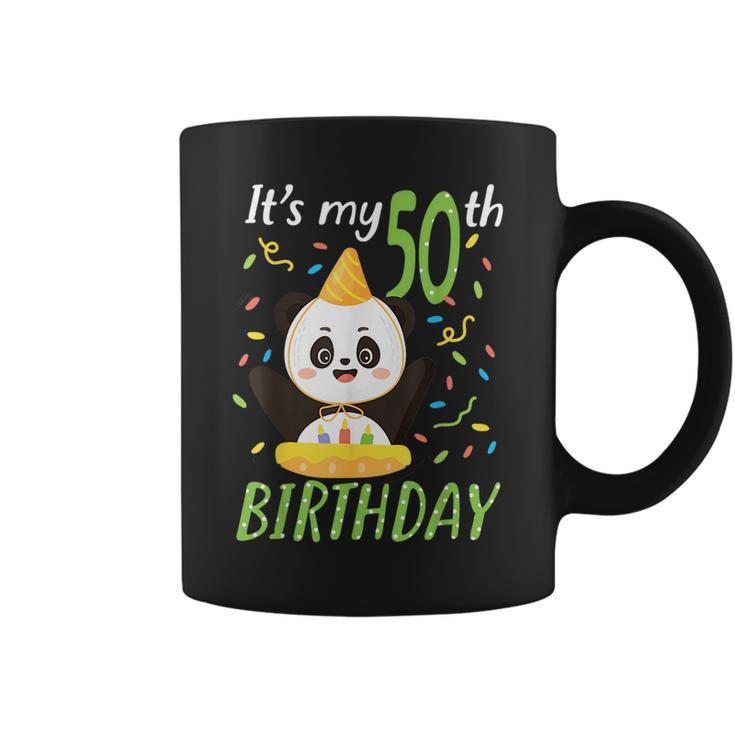 50Th Birthday Panda Animal Zoo Lover 50 Year Old Funny Bday 50Th Birthday Funny Gifts Coffee Mug
