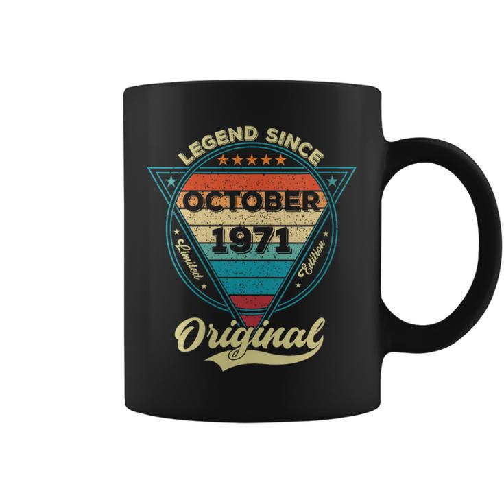 52Th Birthday Legend Since October 1971 52 Years Old Coffee Mug