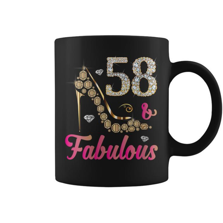 58 And Fabulous Funny 58Th Birthday Cute Gift Beautiful Fun Gift For Womens Coffee Mug