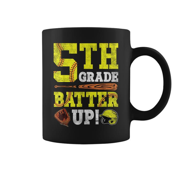 5Th Grade Batter Up Softball Back To School Fifth Grade Coffee Mug