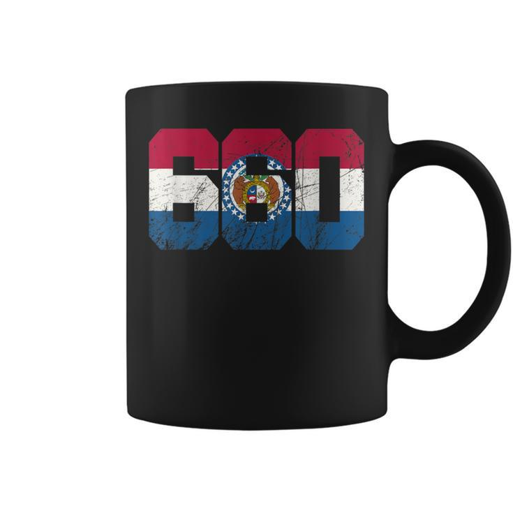 660 Area Code Flag Of Missourii State Sedalia Kirksville Coffee Mug