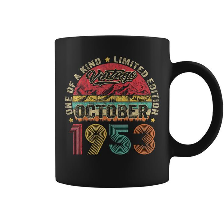 70 Years Old Vintage October 1953 70Th Birthday Coffee Mug