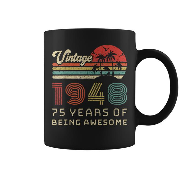 75 Year Old Birthday Vintage 1948 75Th Birthday  Coffee Mug