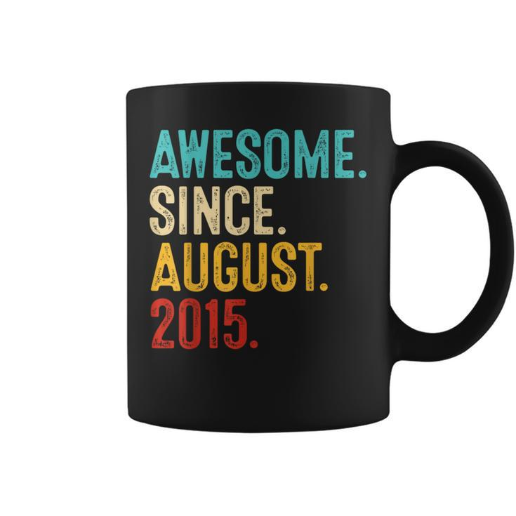 8 Year Old Awesome Since August 2015 8Th Birthday Coffee Mug