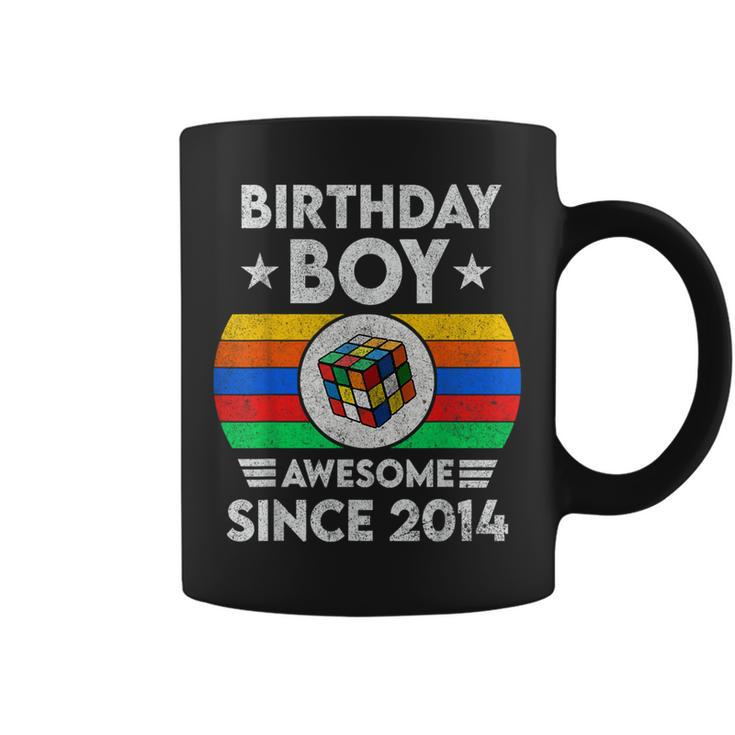 8 Years Old Awesome Since 2014 Birthday Speed Cubing Boy  Coffee Mug
