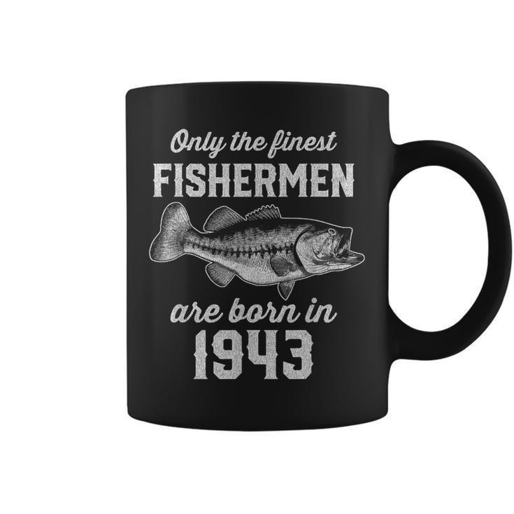 80 Year Old Fisherman Fishing 1943 80Th Birthday Coffee Mug