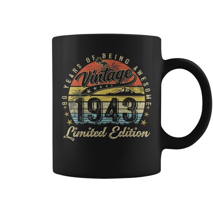 80 Year Old Gifts Vintage 1943 Limited Edition 80Th Birthday  Coffee Mug