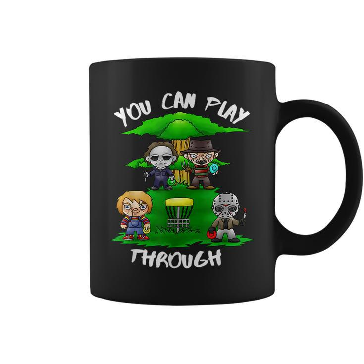 80'S Horror Characters You Can Play Through Disc Golf Horror Coffee Mug