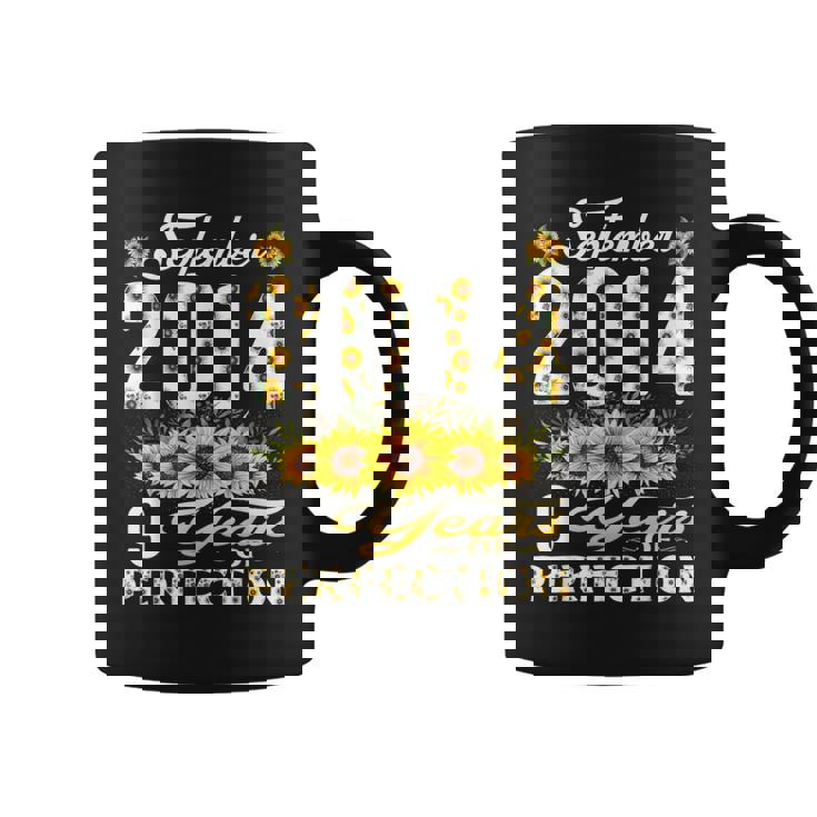 9 Year Old Born In September 2014 Floral 9Th Birthday Coffee Mug 9 Year Old Born In September 2014 Floral 9Th Birthday Coffee Mug