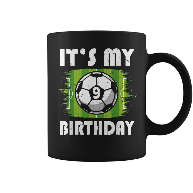 9 Years Old Kids Soccer Player 9Th Birthday Boy  Coffee Mug