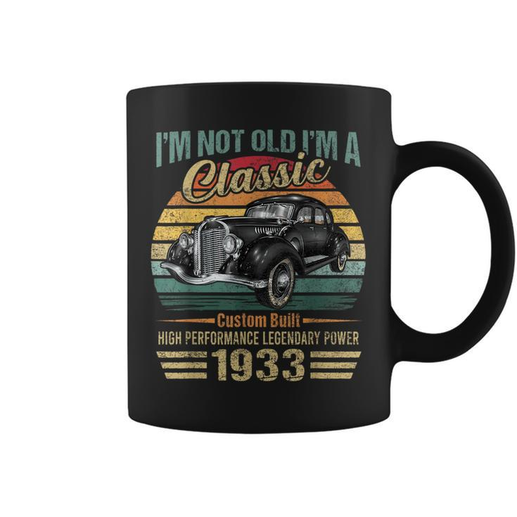 90 Year Old Vintage 1933 Classic Car 90Th Birthday Gifts  Coffee Mug