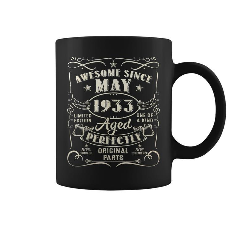 90Th Birthday Awesome Since May 1933 90 Years Old Gift Men Coffee Mug