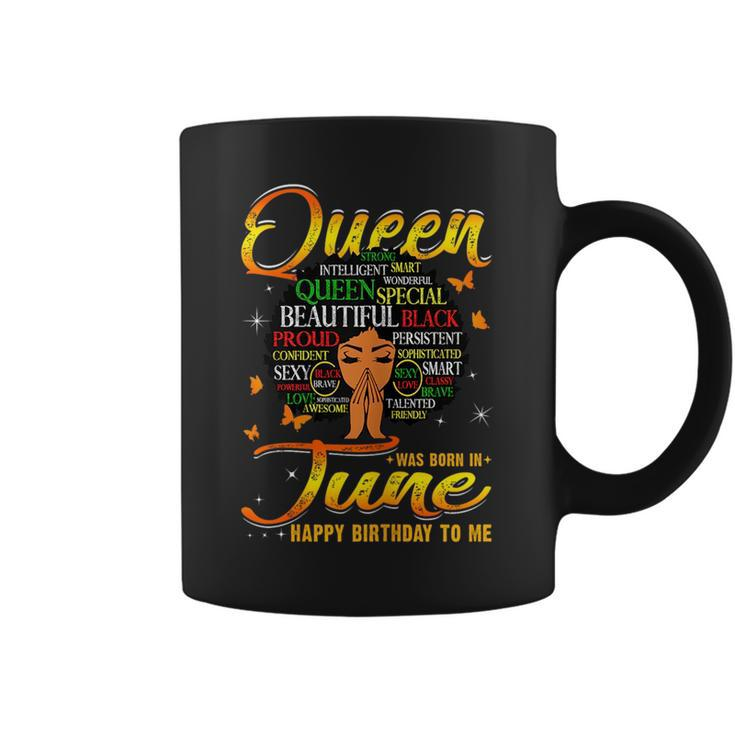 A Queen Was Born In June Junenth Bday Black History  Coffee Mug