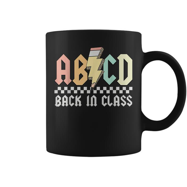 Abcd Alphabets Back In Class Pencil Lightning Teacher Rock Coffee