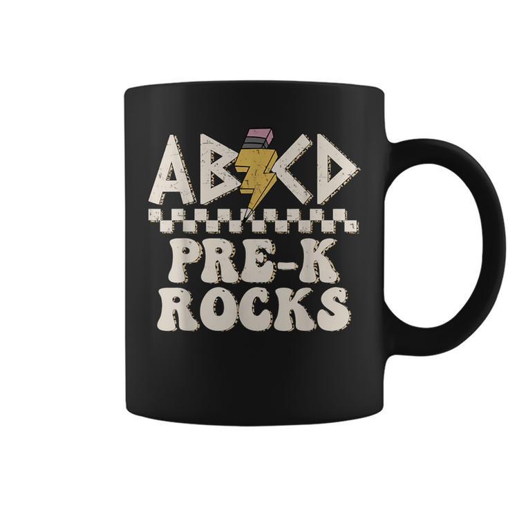 Abcd Pre K Rocks Back To School Kindergarten Teacher Coffee Mug