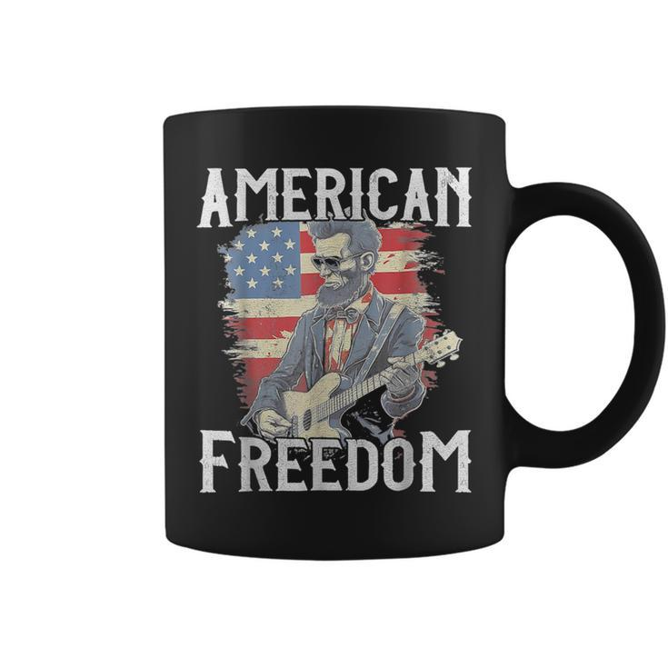Abraham Lincoln 4Th Of July American Flag Country Rock Music  Coffee Mug
