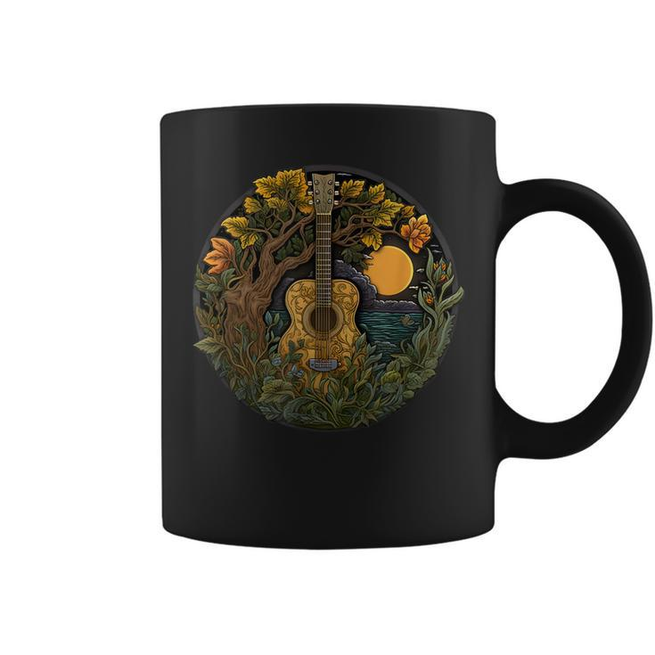 Acoustic Guitar Tree Guitarist Landscape Nature Music Lover Coffee Mug