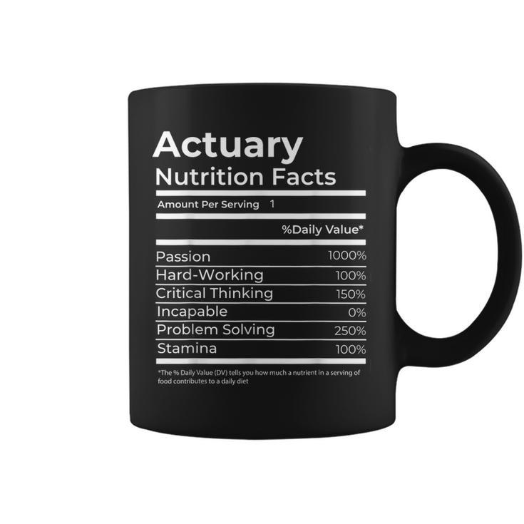 Actuary Nutrition Facts Funny Gift Job Actuarial Science  Coffee Mug
