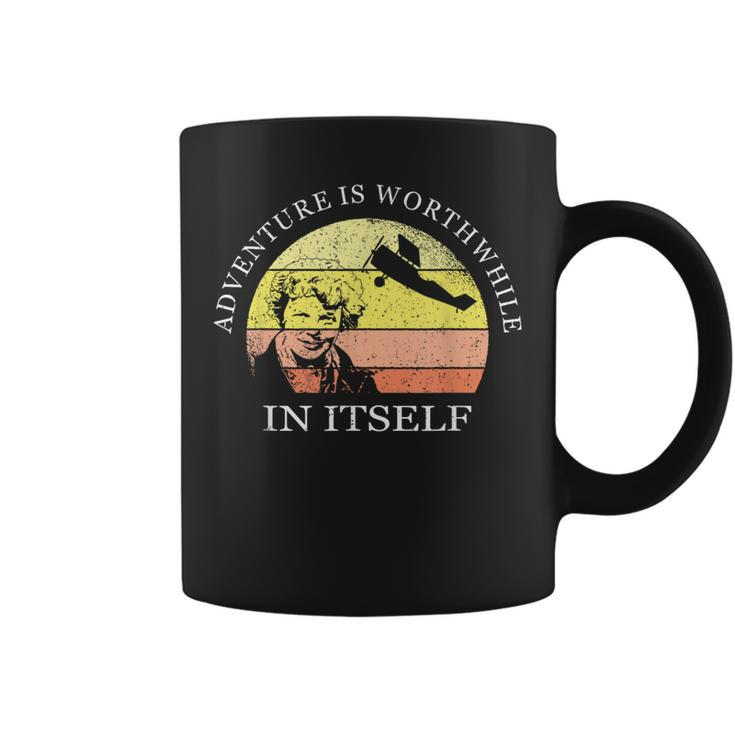 Adventure Is Worthwhile In Itself Earhart Day Coffee Mug