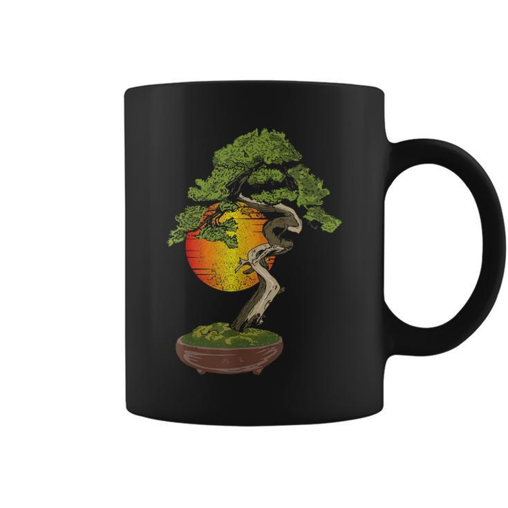 Aesthetic Retro Bonsai Tree Nature Lover Gardener Planting Coffee Mug