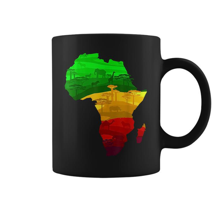 Africa Map Green Yellow Red Proud African Pride Junenth  Coffee Mug