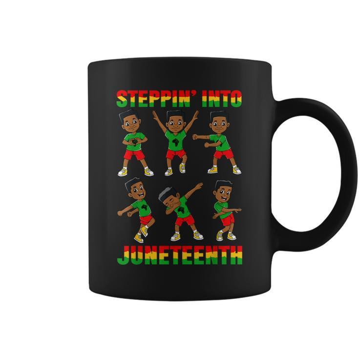 African American Boys Kids Stepping Into Junenth 1865  Coffee Mug