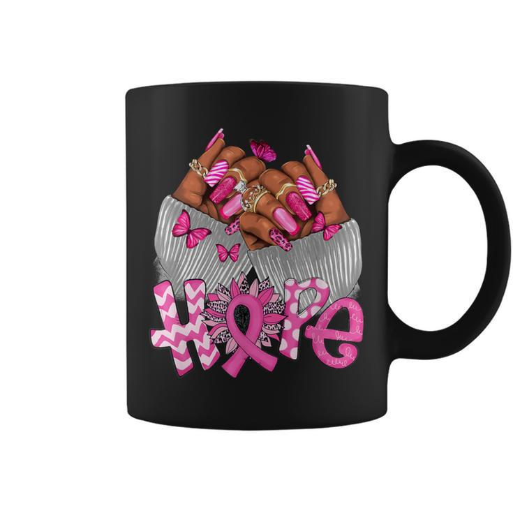 African Black Hope Breast Cancer Sunflower Hippie Coffee Mug